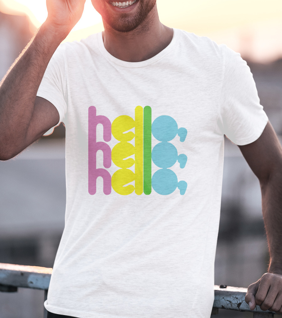 Deafheaven Hello Colorful Pastel Text T-Shirt