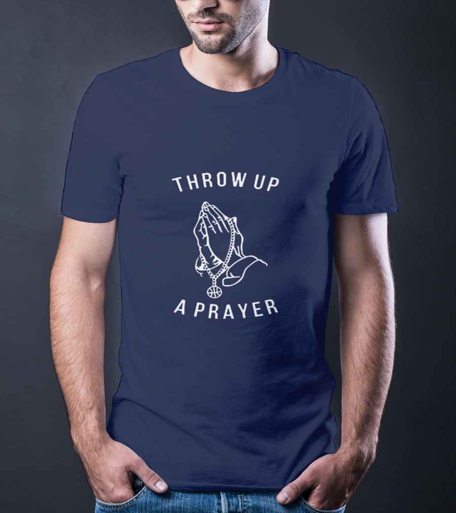 Throw Up A Prayer Hands And Basketball Pendant T-Shirt
