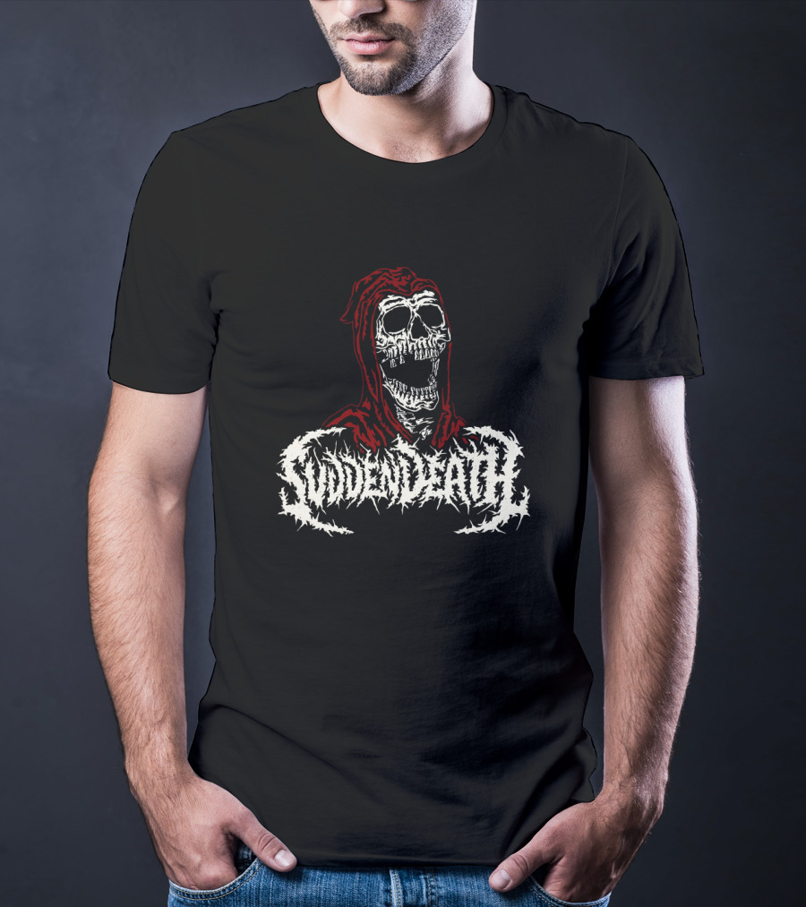 Svdden Death Skull Hooded Figure Logo Merch T-Shirt