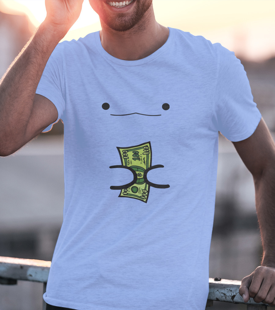 Turkey By ZHC Smiling Cartoon Creature Holding Money T-Shirt
