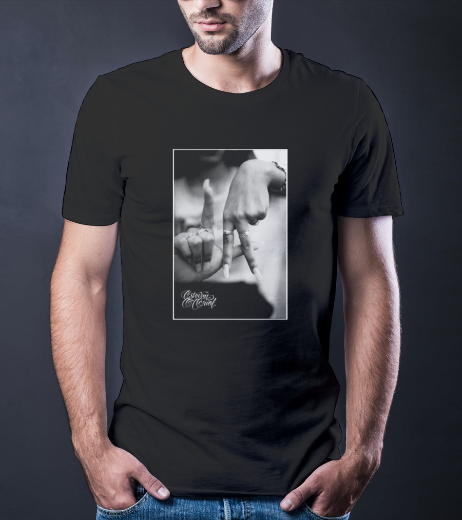Esteban Oriol LA Fingers Gesture Black And White Photography T-Shirt