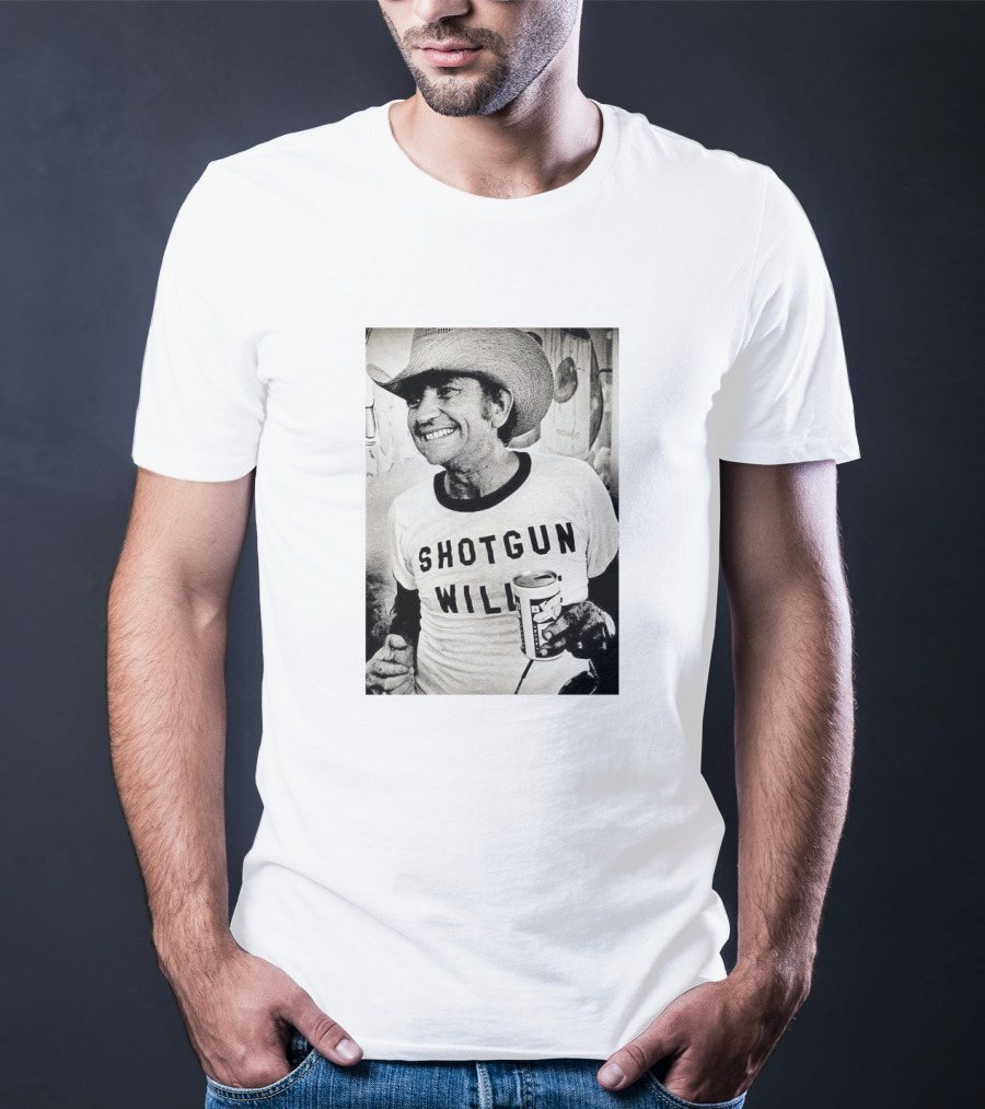 Shotgun Willie Cowboy Hat Beer Can Vintage Look T-Shirt