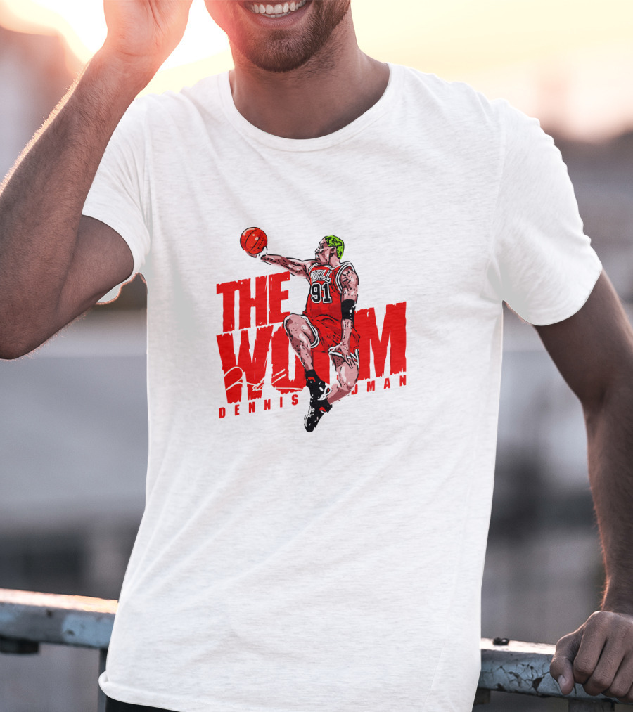 Dennis Rodman The Worm Chicago Bulls 91 Basketball T-Shirt