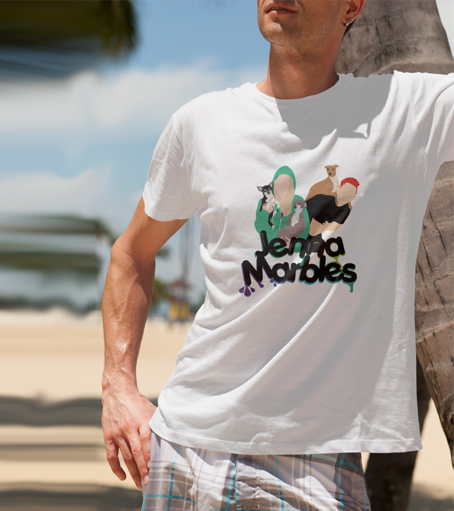 Jenna Marbles Merch Iconic Pet Silhouettes And Text T-Shirt