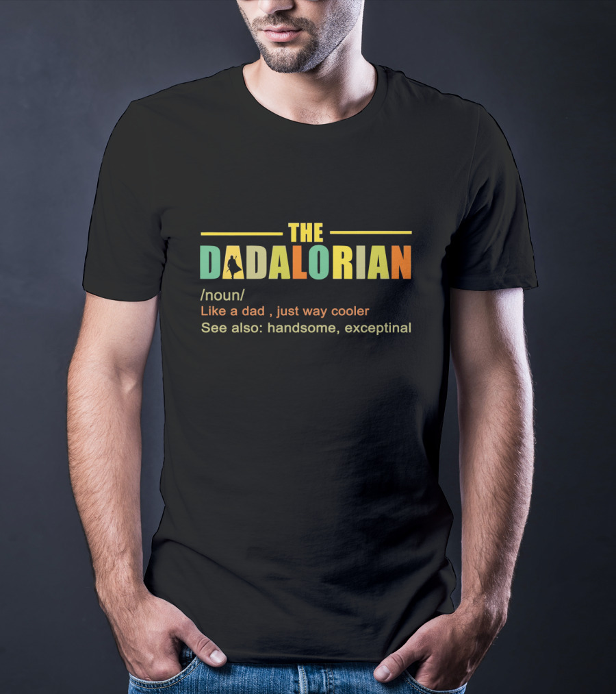 THE DADALORIAN Noun Like A Dad Just Way Cooler Handsome Exceptinal T-Shirt