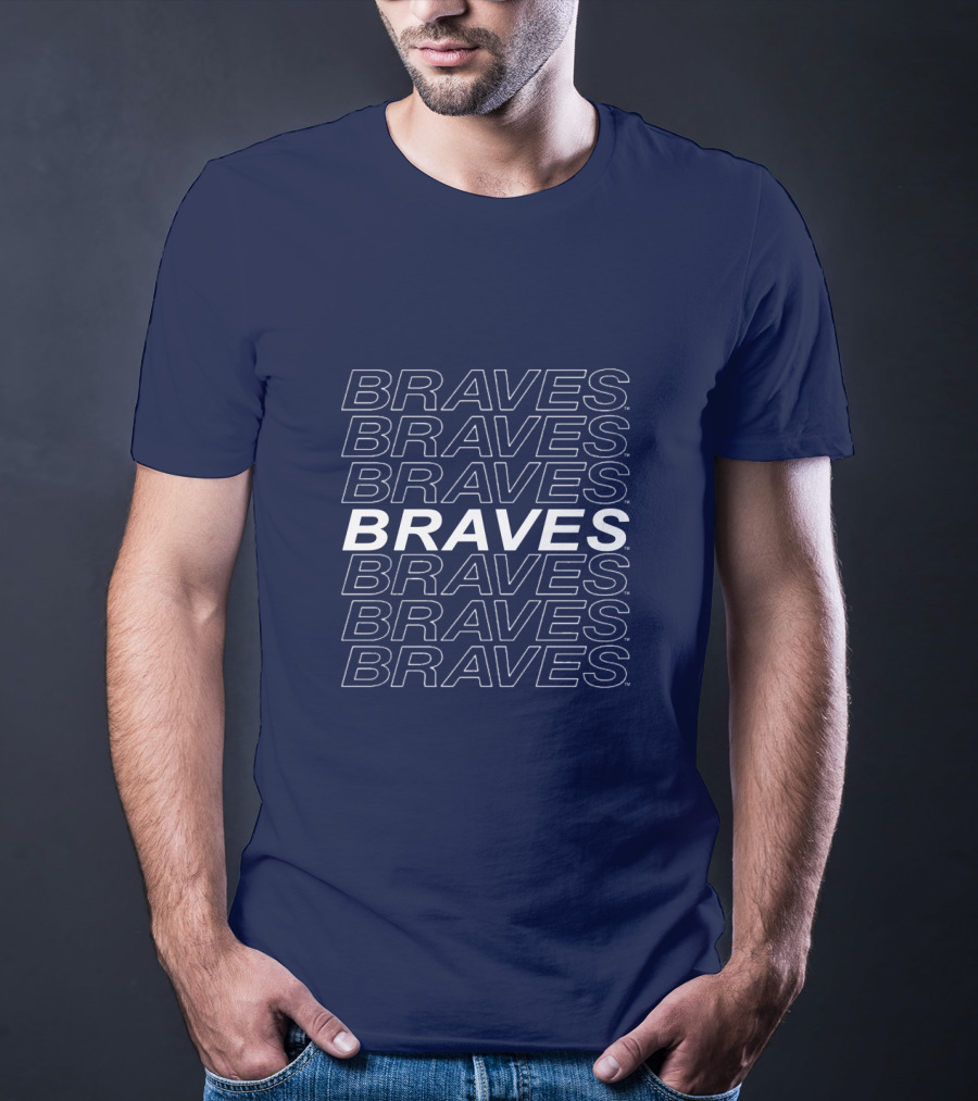 Atlanta Braves Stacked Text T-Shirt