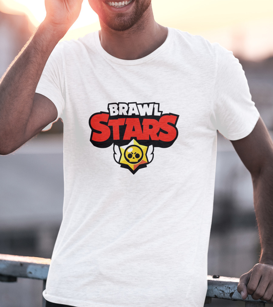 Brawl Stars Logo With Skull Winged Star T-Shirt