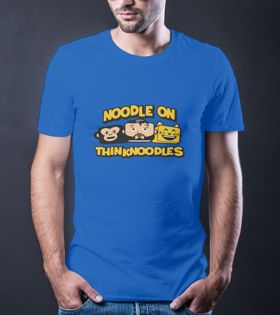 NOODLE ON THINKNOODLES Monkey Cat Icons T-Shirt