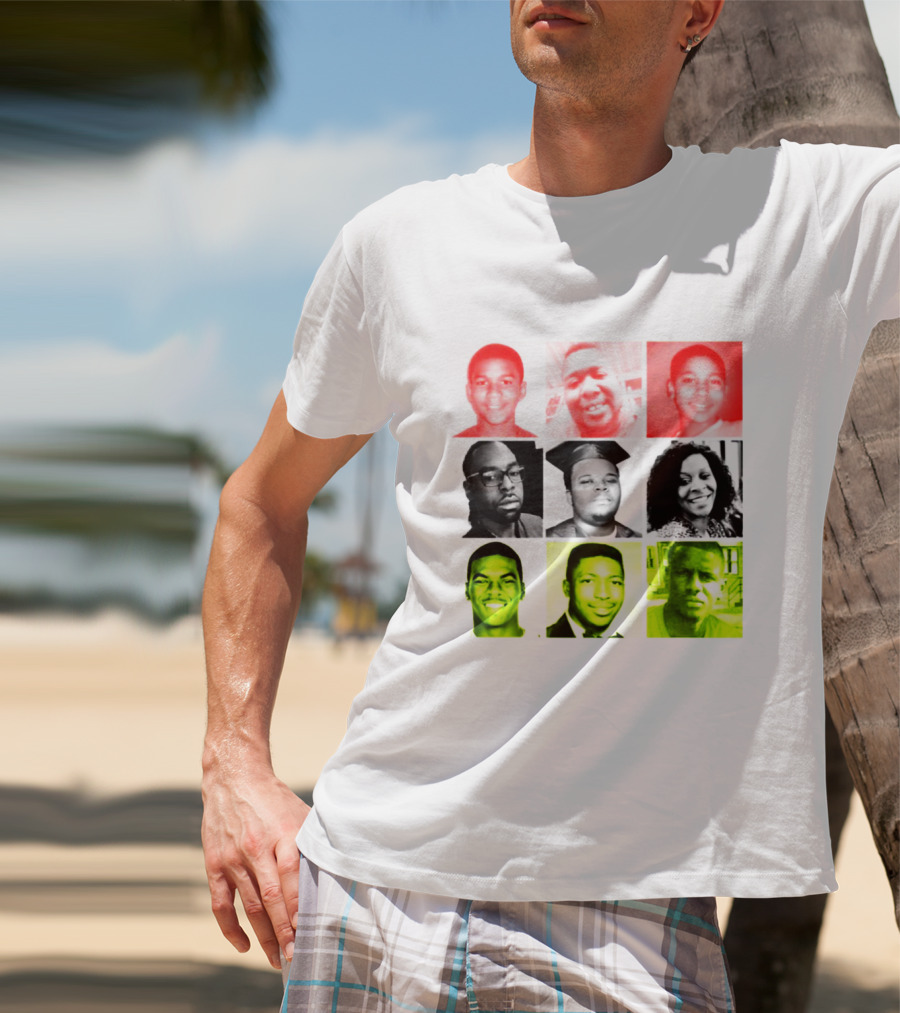 Black Victims Of Police Brutality Remembered In Powerful Collage T-Shirt