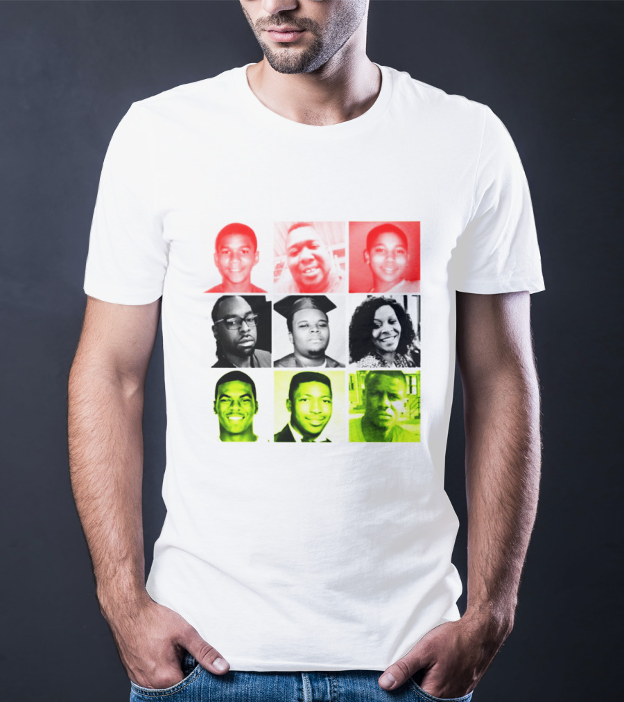 Black Victims Of Police Brutality Remembered In Powerful Collage T-Shirt