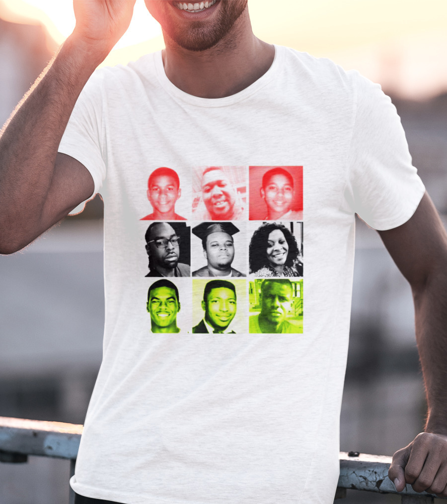 Black Victims Of Police Brutality Remembered In Powerful Collage T-Shirt
