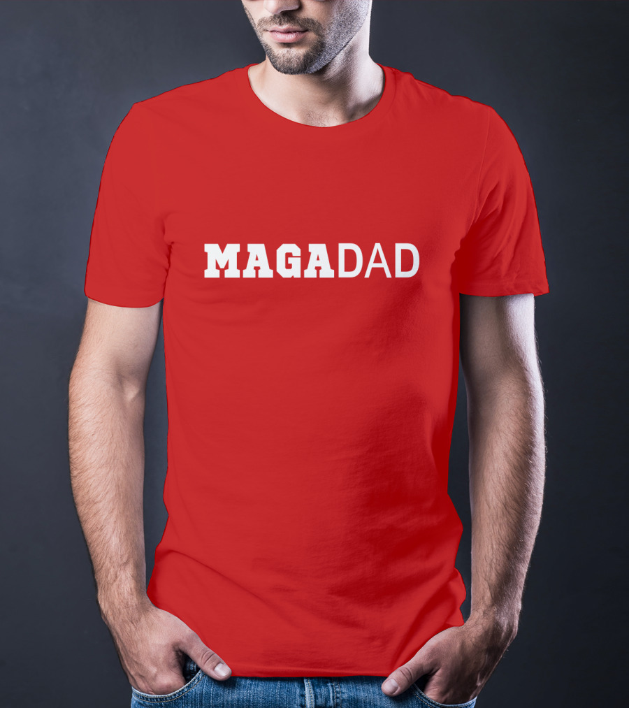 MAGA Dad Bold Red T-Shirt