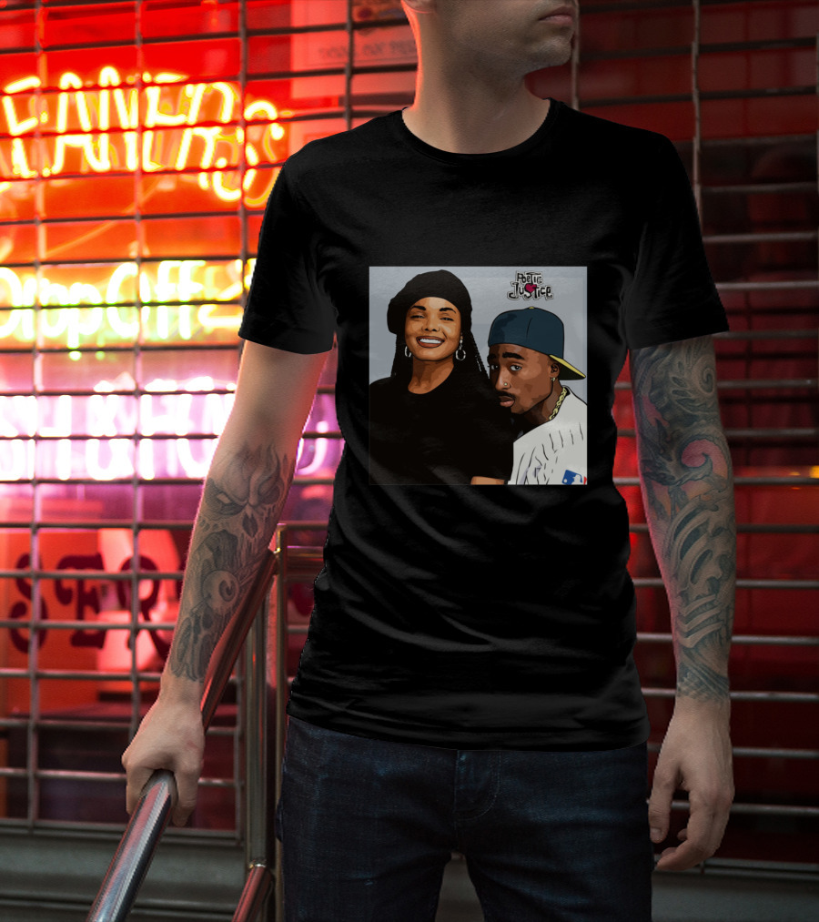 Poetic Justice Janet Jackson Tupac Shakur Baseball Cap MLB T-Shirt