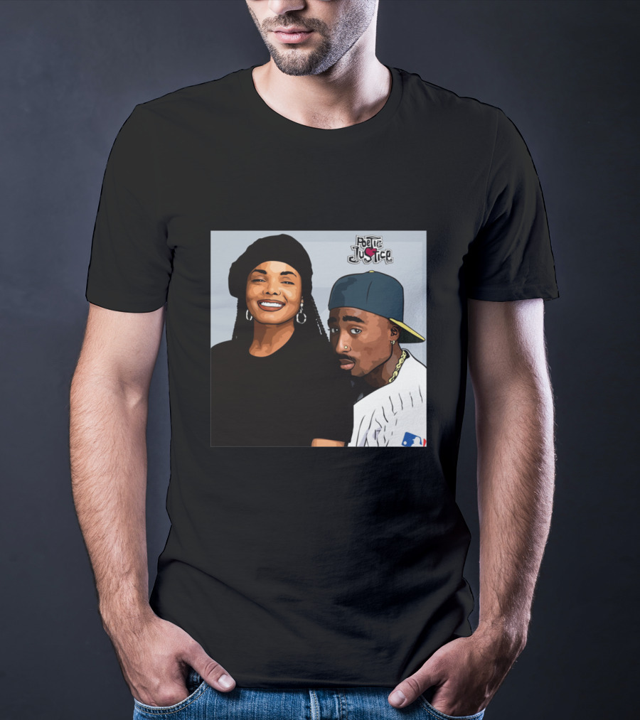 Poetic Justice Janet Jackson Tupac Shakur Baseball Cap MLB T-Shirt