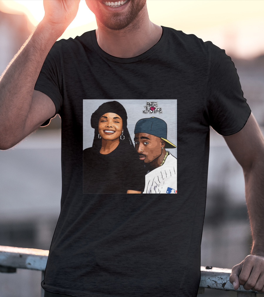 Poetic Justice Janet Jackson Tupac Shakur Baseball Cap MLB T-Shirt