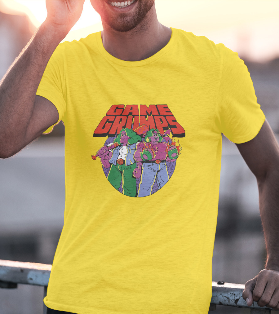 Game Grumps Retro Beat 'Em Up Characters Fiery Brawlers T-Shirt