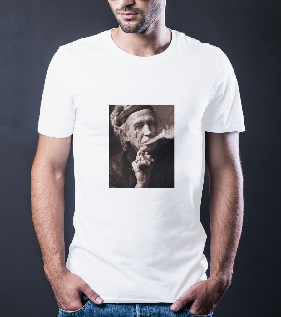 Kanye West Never Heard Of Her Keith Richards Smoking Image T-Shirt