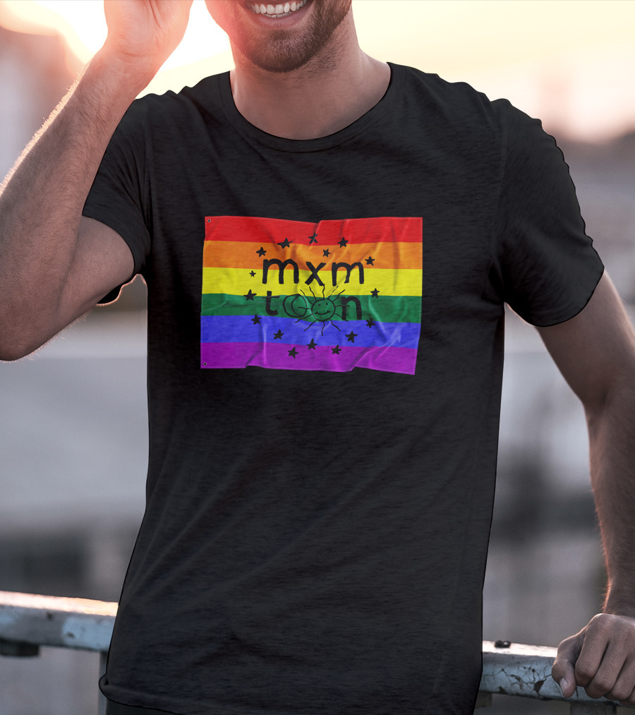 Mxmtoon Merch Rainbow Flag With Sun And Stars T-Shirt