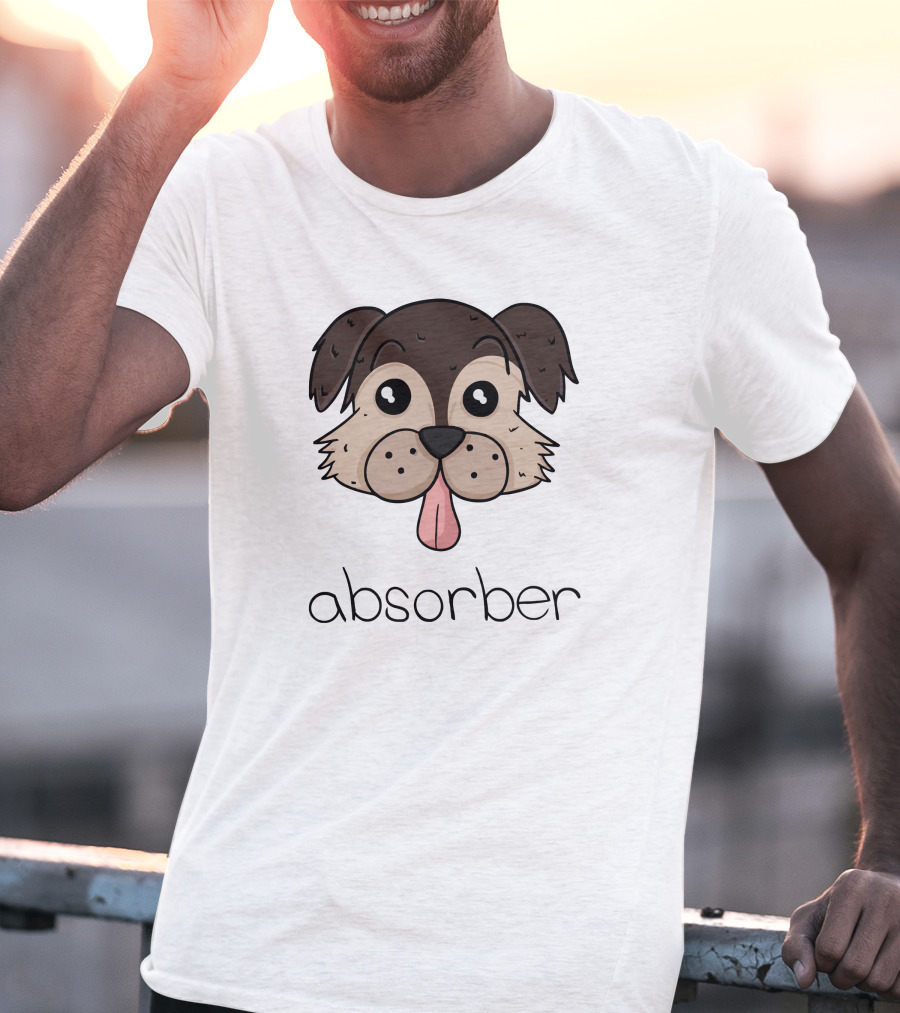 Absorber Dog Cartoon Illustration Image T-Shirt