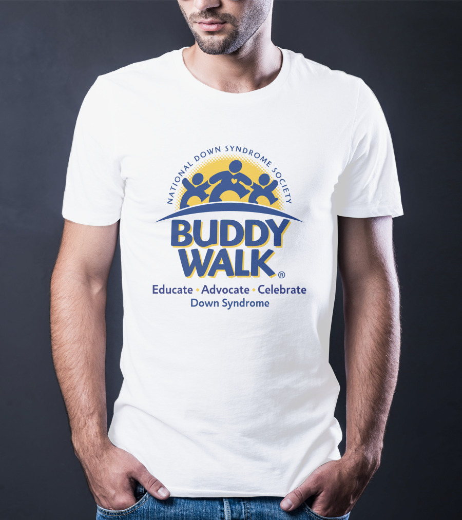 National Down Syndrome Society Buddy Walk Educate Advocate Celebrate Down Syndrome T-Shirt