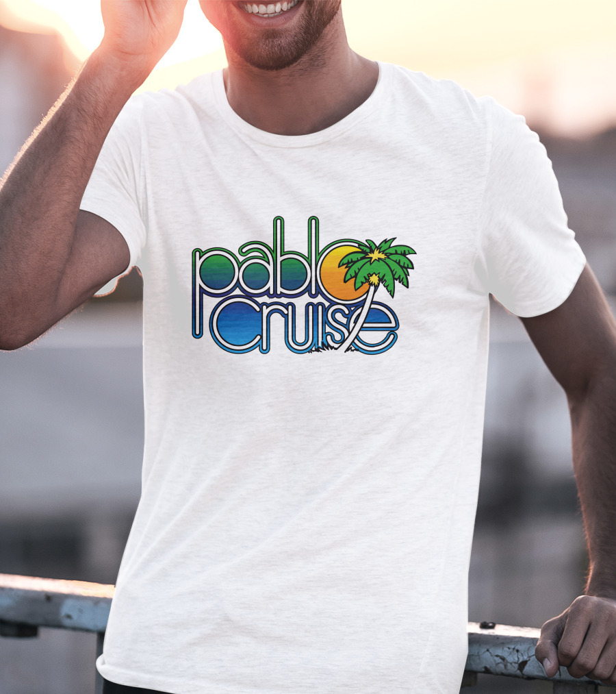 Pablo Cruise Logo Palm Tree Sun T-Shirt