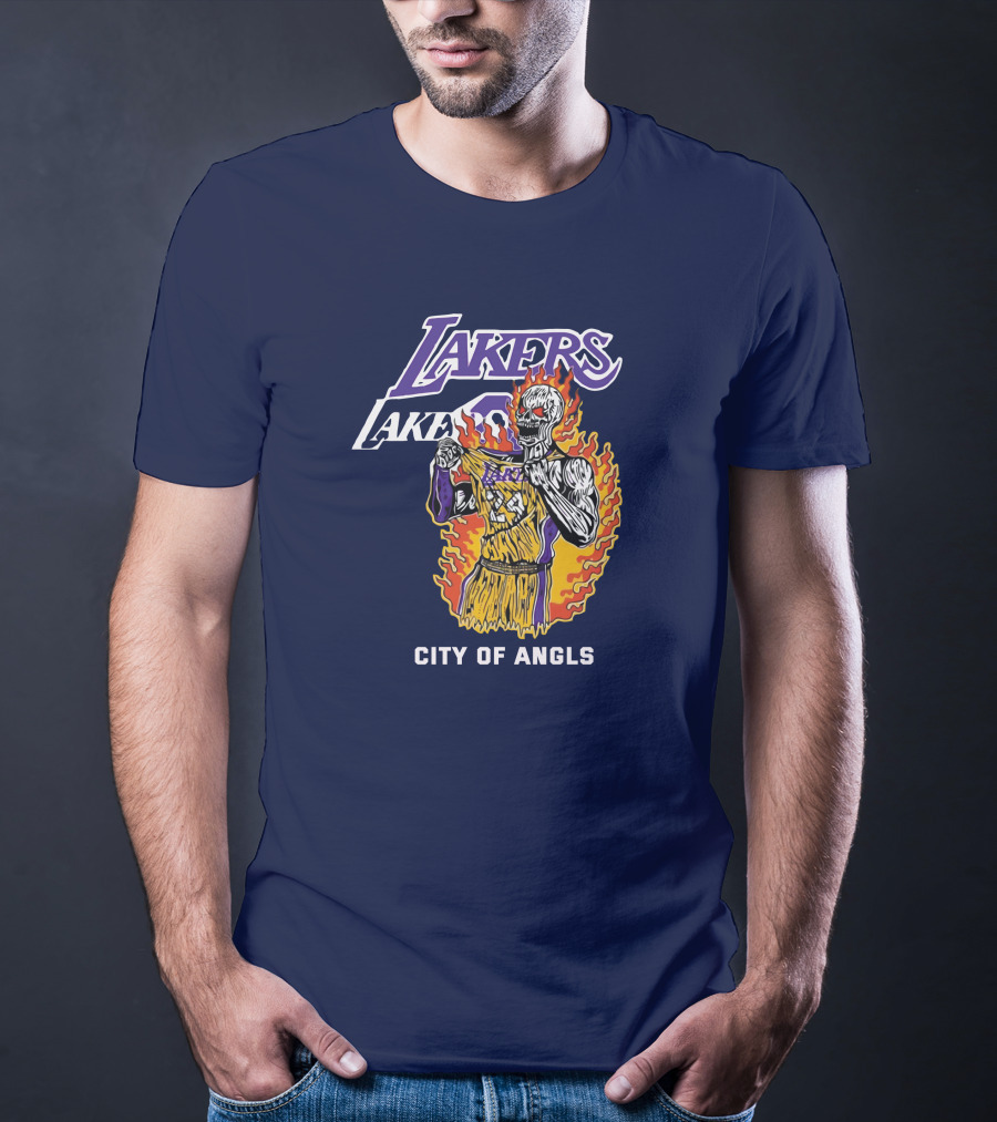 Lakers Flames City Of Angels T-Shirt