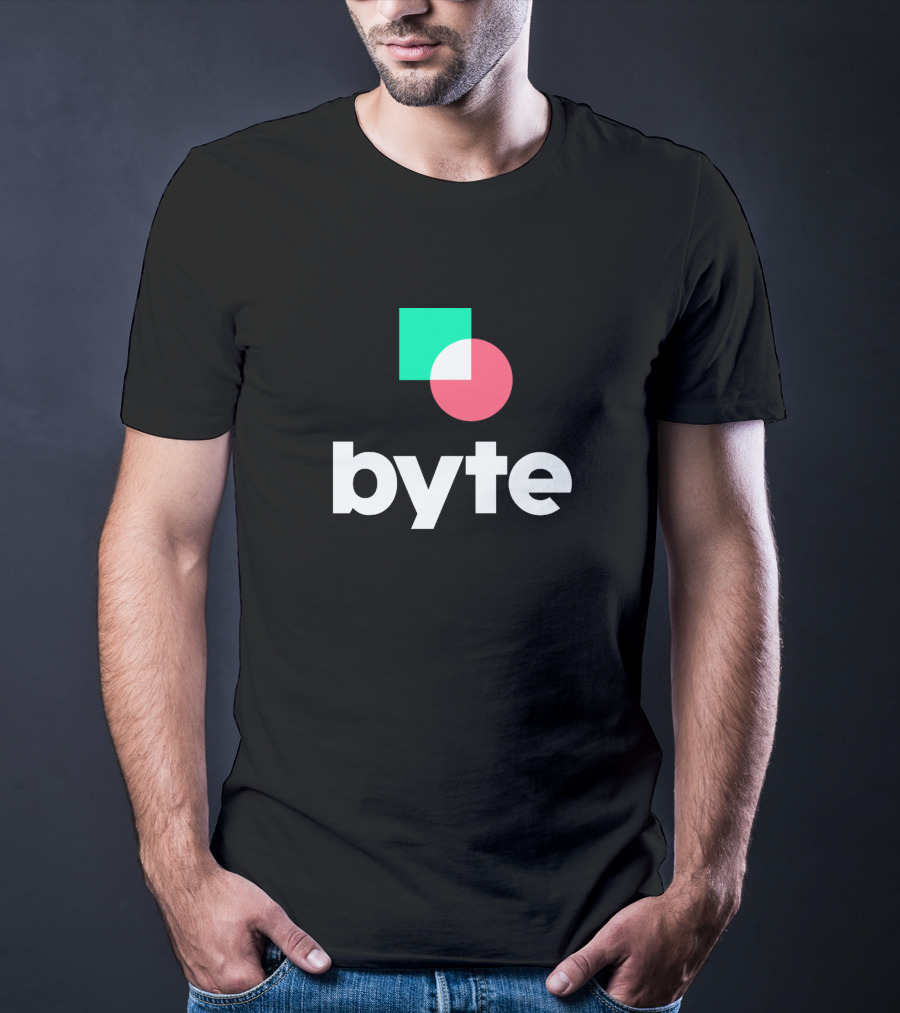 Byte Logo Geometric Shapes T-Shirt