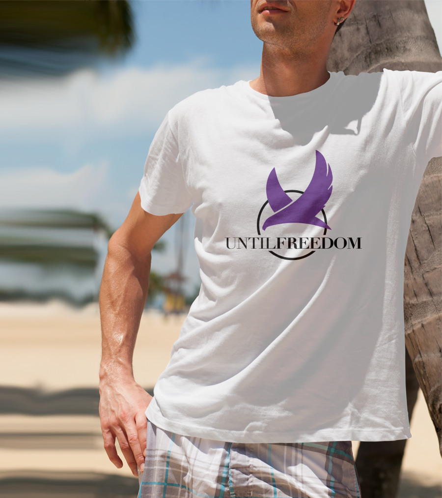 UNTILFREEDOM Purple Bird In Circle T-Shirt