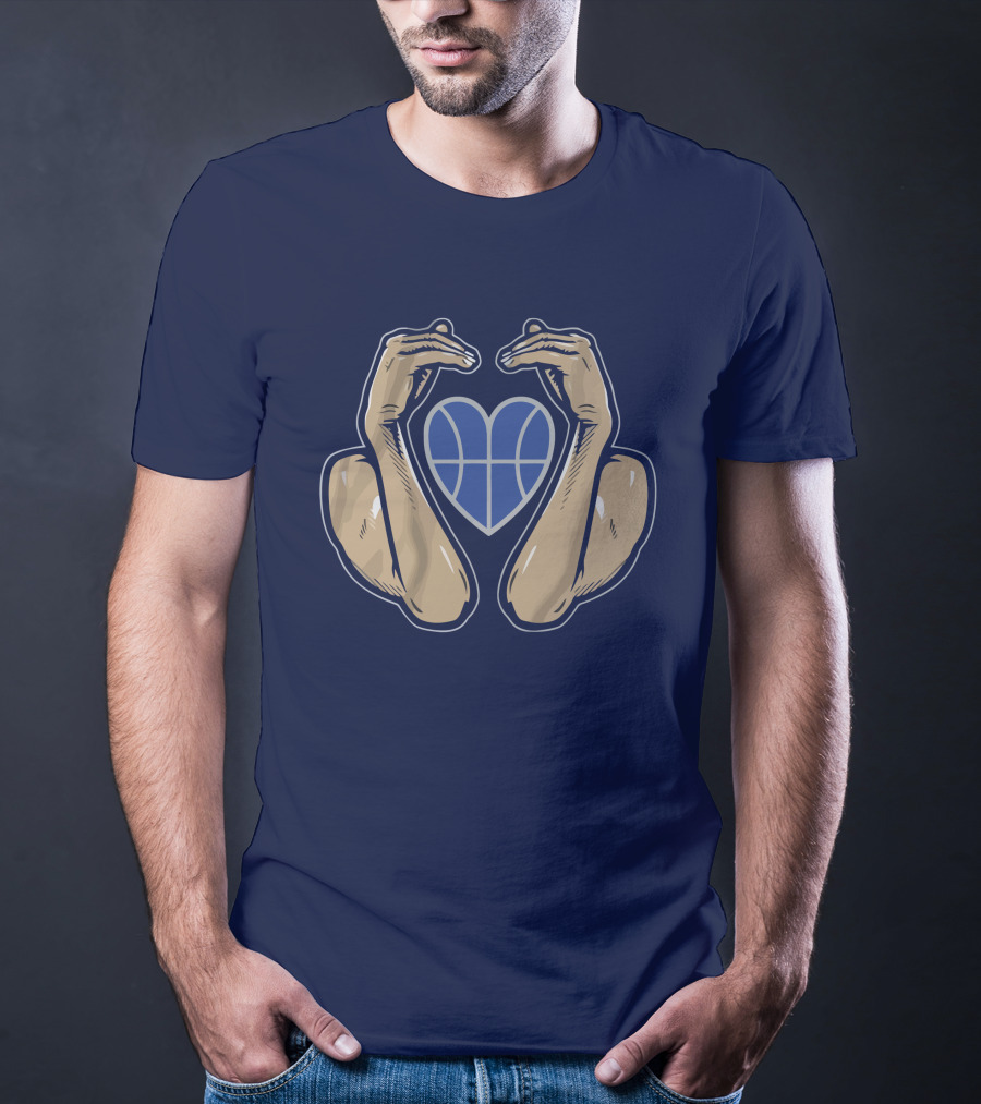 Get Your Arm Heart Dallas Basketball Embrace T-Shirt