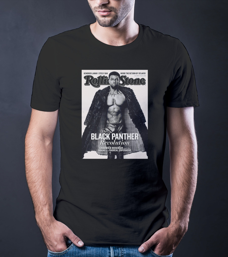 Rolling Stone Black Panther Revolution Chadwick Boseman Radical Superhero T-Shirt