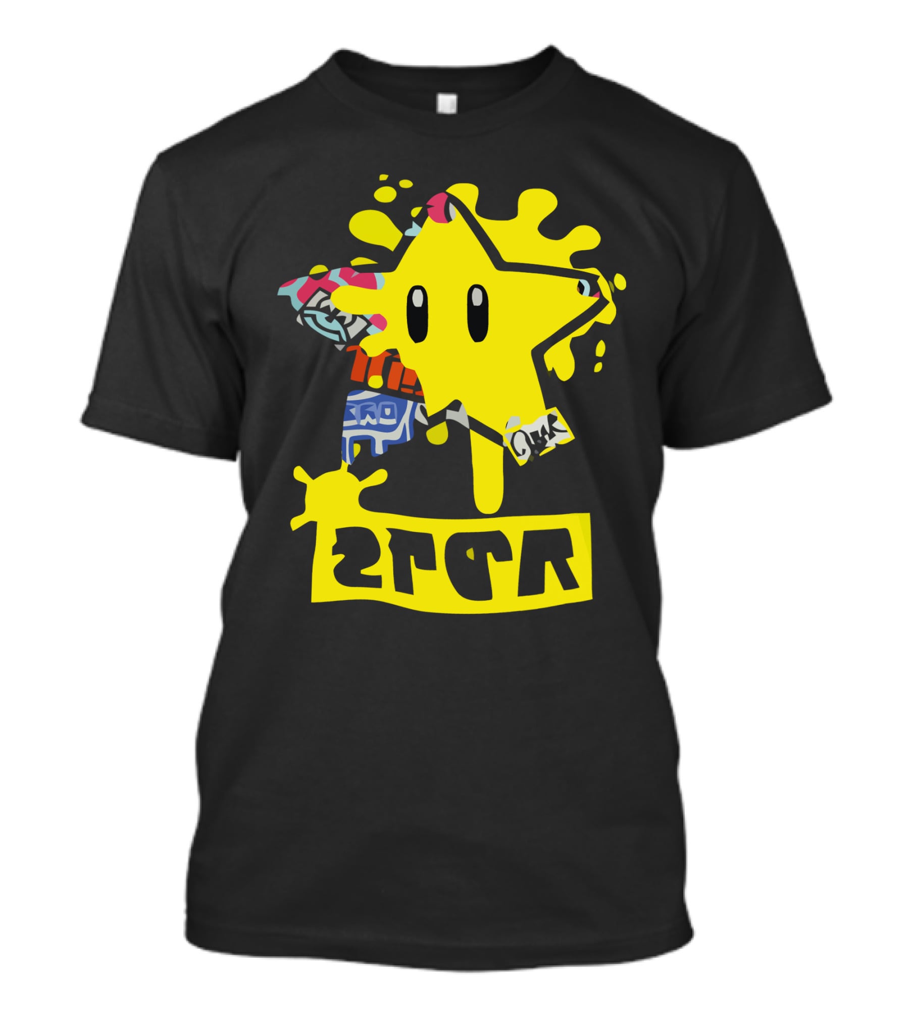 Splatfest Mario Star Ink Graphic Uper 8025 T-Shirt