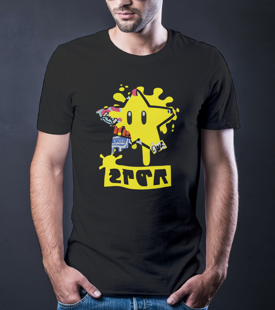 Splatfest Mario Star Ink Graphic Uper 8025 T-Shirt