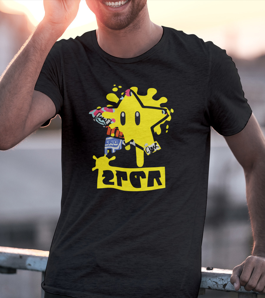 Splatfest Mario Star Ink Graphic Uper 8025 T-Shirt