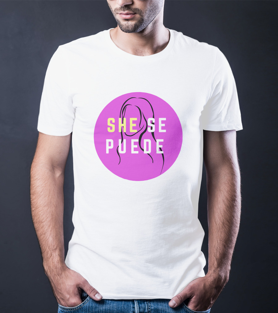 SHE SE PUEDE Purple Circle T-Shirt
