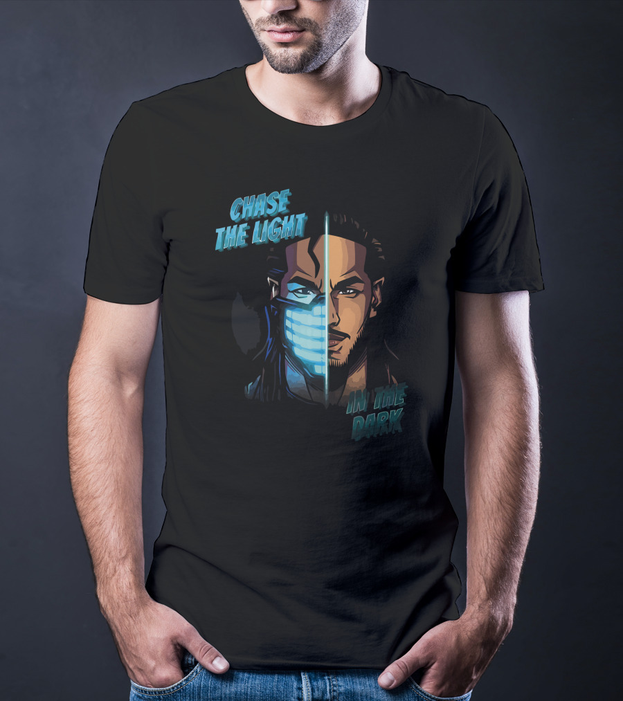 Mustafa Ali Chase The Light In The Dark Split Face T-Shirt