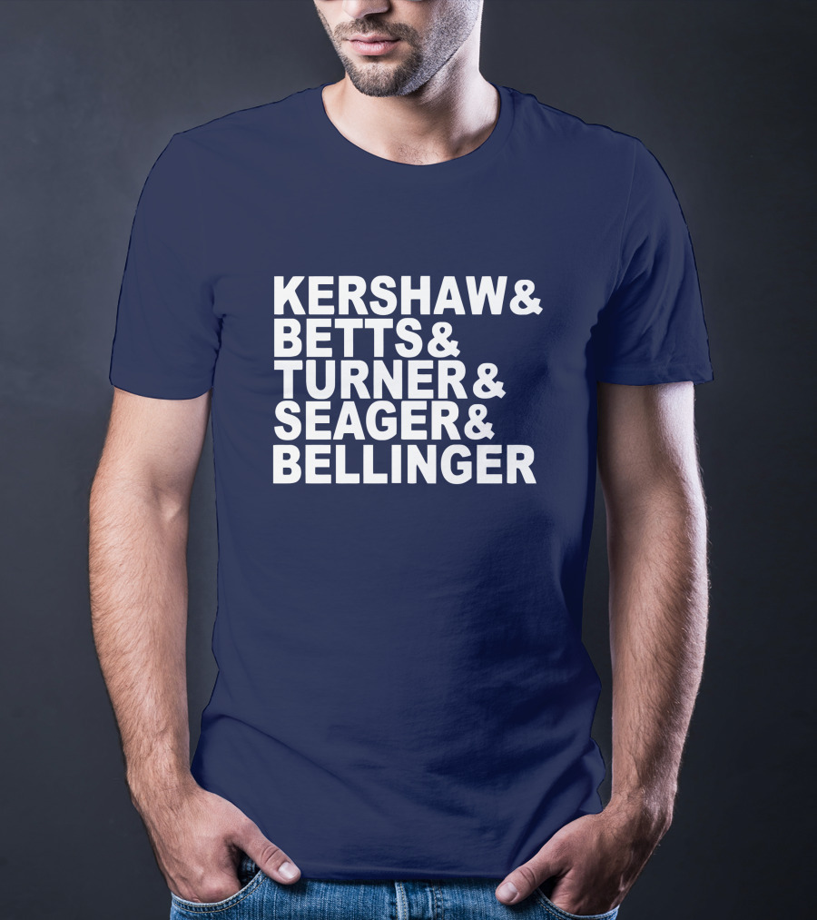 Kershaw Betts Turner Seager Bellinger Dodgers Fab Five T-Shirt