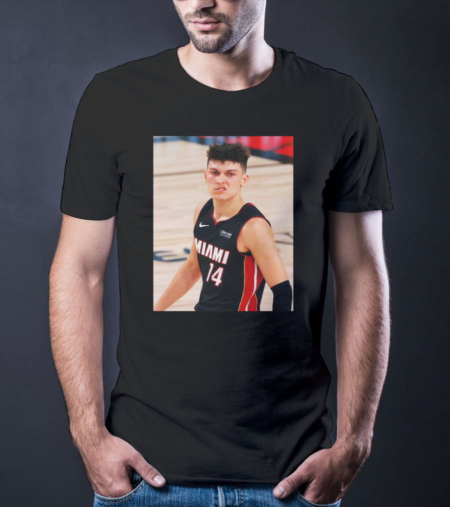 Miami 14 Tyler Herro Snarl Basketball Moment T-Shirt