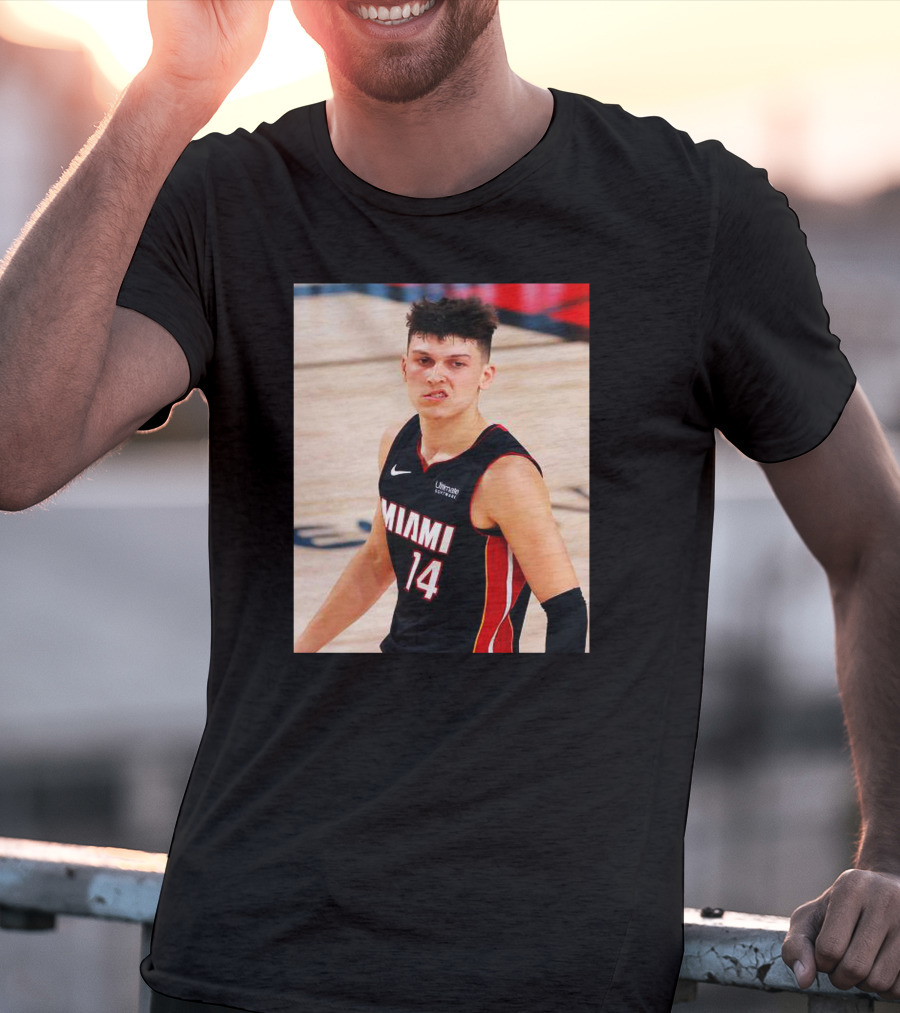 Miami 14 Tyler Herro Snarl Basketball Moment T-Shirt