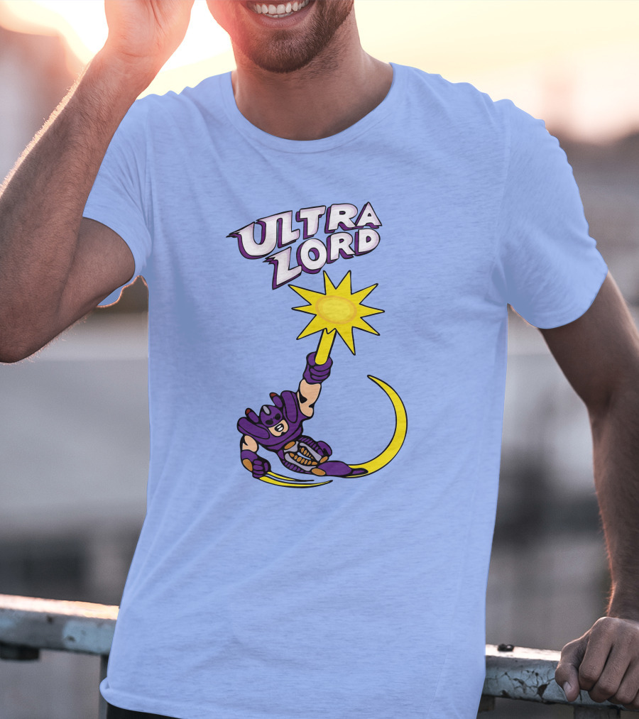 Ultra Lord Heroic Superhero Holding Star Power Burst T-Shirt