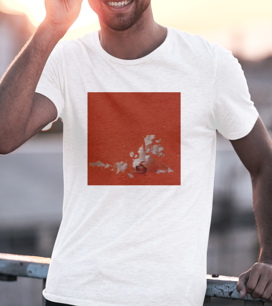 Therefore I Am Broken Egg On Orange Background T-Shirt