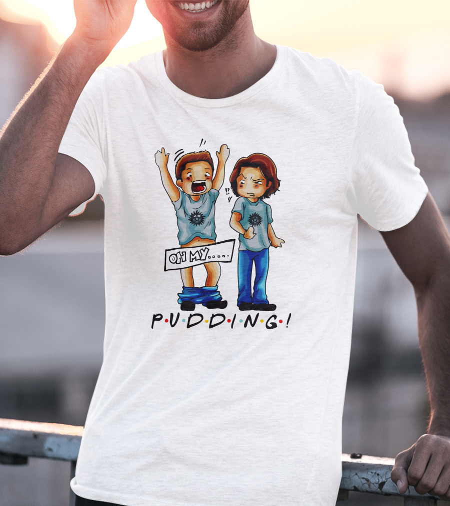 Supernatural Oh My Pudding Comic Characters T-Shirt