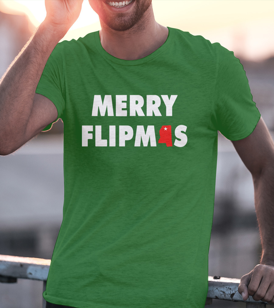Merry Flipmas Lane Kiffin Alabama Holiday Tshirt T-Shirt