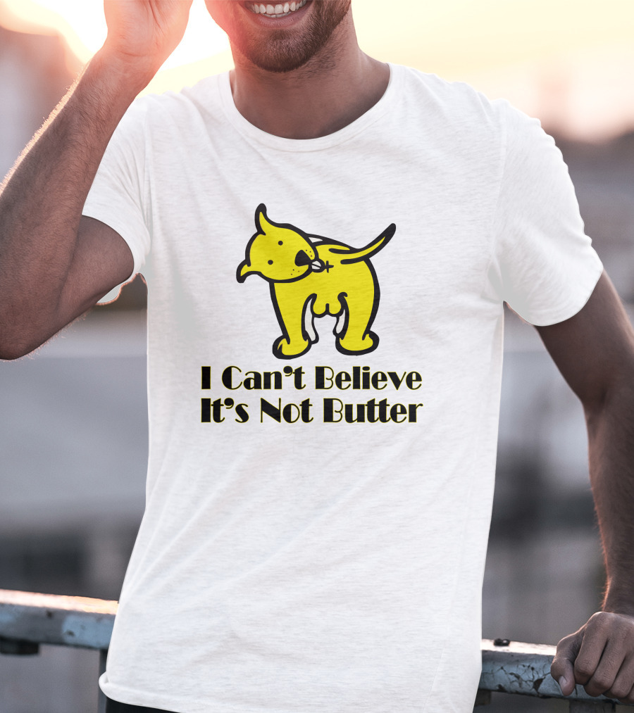 I Can't Believe It's Not Butter Yellow Dog T-Shirt