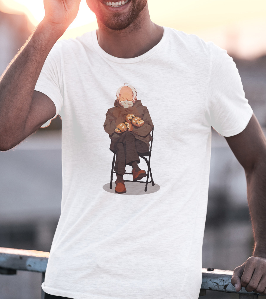Bernie Sanders Sitting With Mittens Fanart T-Shirt