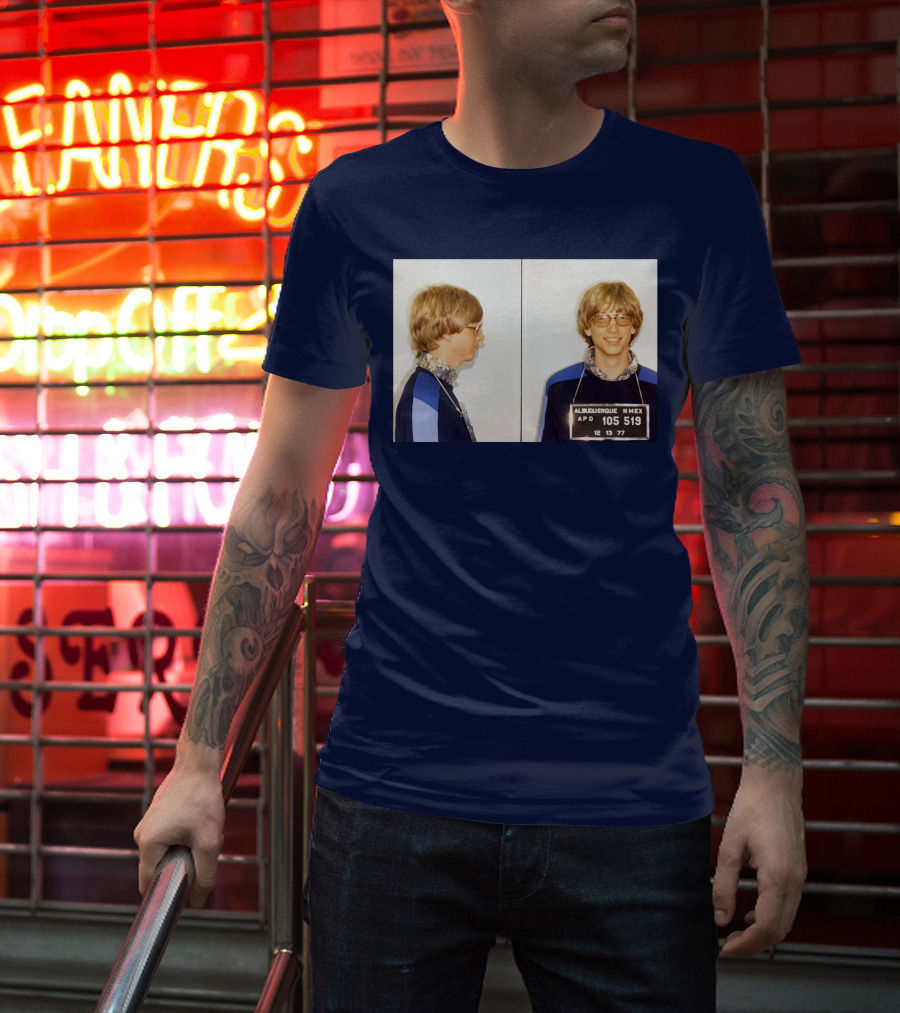 Bill Gates Albuquerque Mugshot 1977 T-Shirt