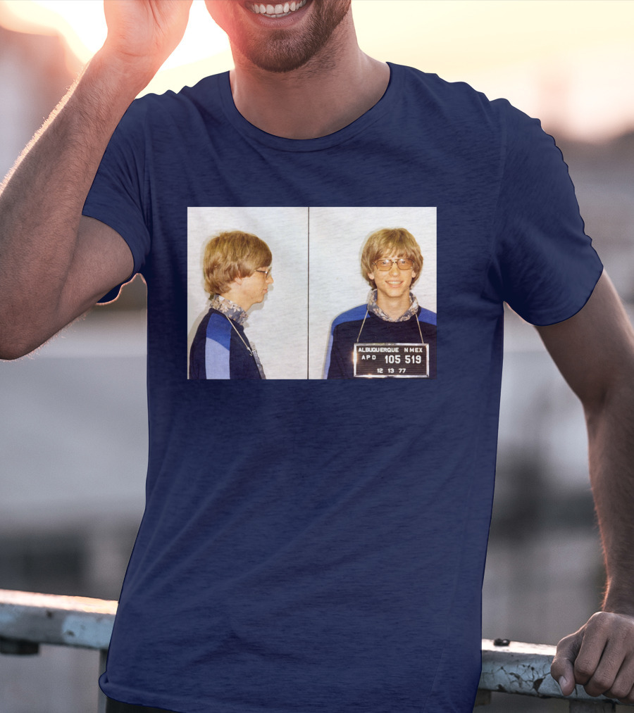 Bill Gates Albuquerque Mugshot 1977 T-Shirt
