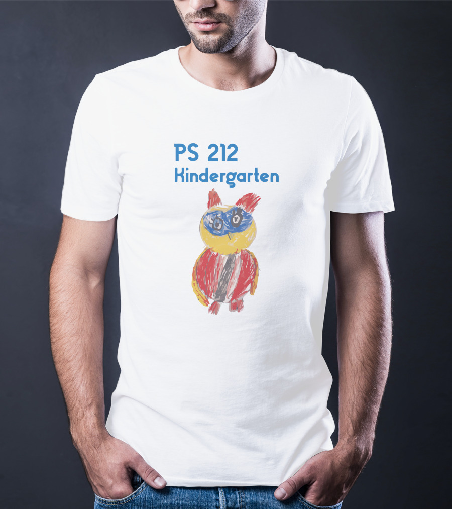 PS 212 Kindergarten Colorful Owl Drawing T-Shirt