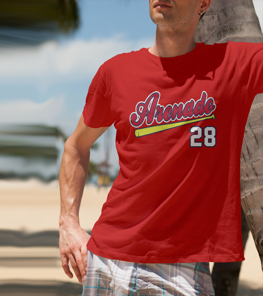 Arenado 28 Cardinals Baseball Bat Jersey T-Shirt
