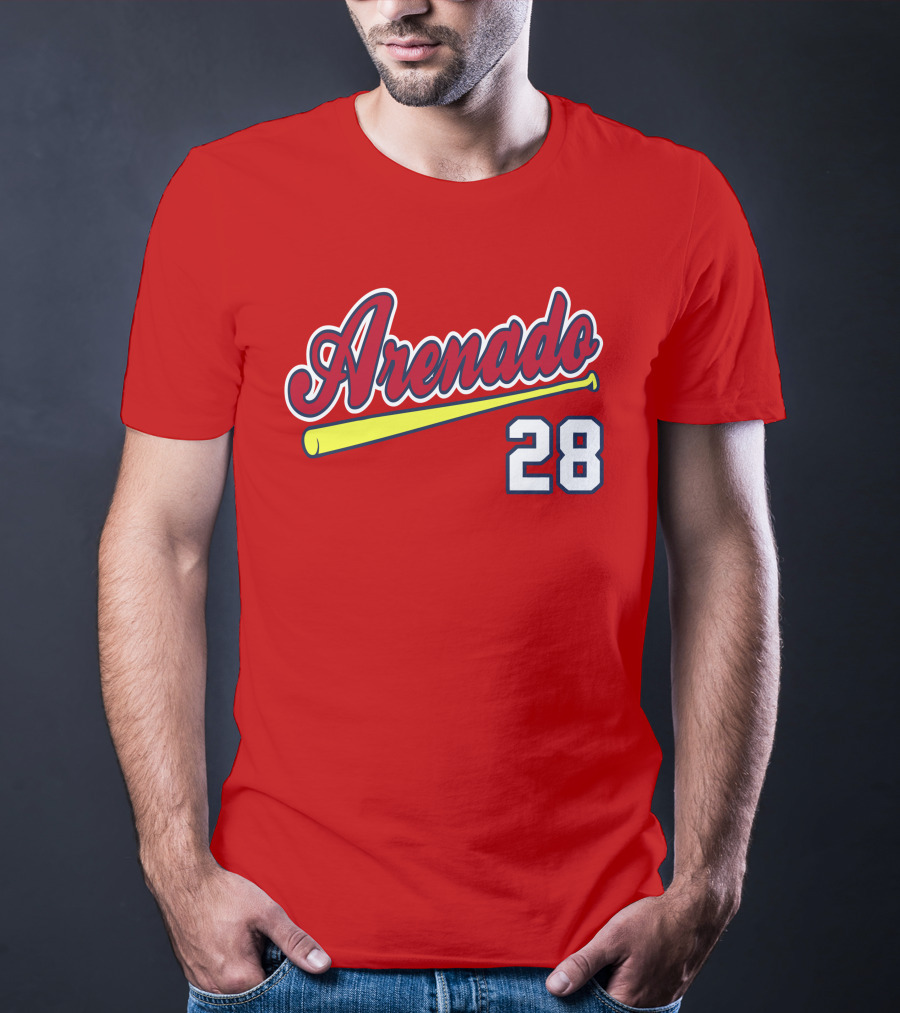 Arenado 28 Cardinals Baseball Bat Jersey T-Shirt