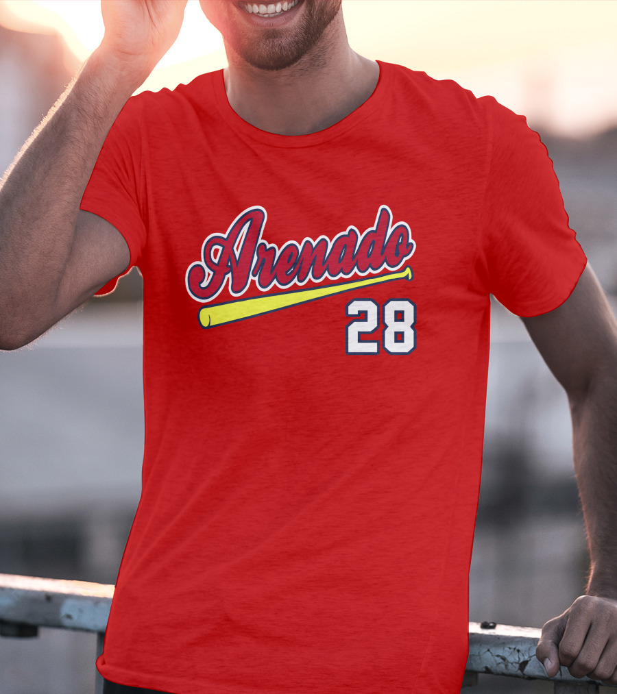 Arenado 28 Cardinals Baseball Bat Jersey T-Shirt